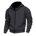 thumbnail image 6 of Mens Zip Up Hoodie Soft Fleece Casual Sweatshirt Winter Fall Warm Athletic Hoodies for Running with Zipper Pockets, 6 of 8