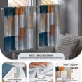 thumbnail image 4 of Orange Blue Blackout Kitchen Window Tier Curtains and Valance Set, 36 Inch Abstract Art Window Curtains Set with Rod Pocket for Small Windows, Living Room or Bathroom, 4 of 6