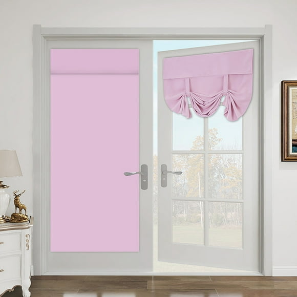 HOARBOEG Door Curtains for Door Window Thermal Insulated Privacy Sidelight Curtains for Front Door 26 X 68 Inch Room Darkening Curtains Tie Up Shades, 26W X 68L Decorative Items Clearance