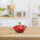 thumbnail image 3 of 1 juego de bonito cuenco de cerámica con forma de fresa y cuchara para ensalada de frutas y aperitivos, cuenco decorativo de cerámica para decoración del hogar, adorable plato, 3 of 7