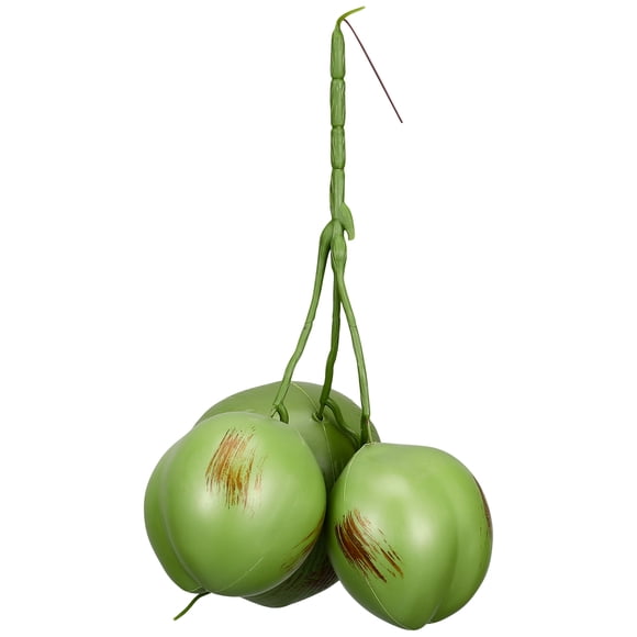 WORGEOUS 1 manojo de cocos artificiales falsos para decoración, cocos verdes tropicales realistas, fruta artificial para decoración del hogar, exhibición de fotos.