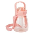 thumbnail image 1 of 1100ml Water Bottle with Straw Plastic Water Jug with Strap Leakproof Spill Proof Big Belly Water Bottles for Kids Women Pink,WaterBottlewithStraw,WaterJugwithStrap, 1 of 5