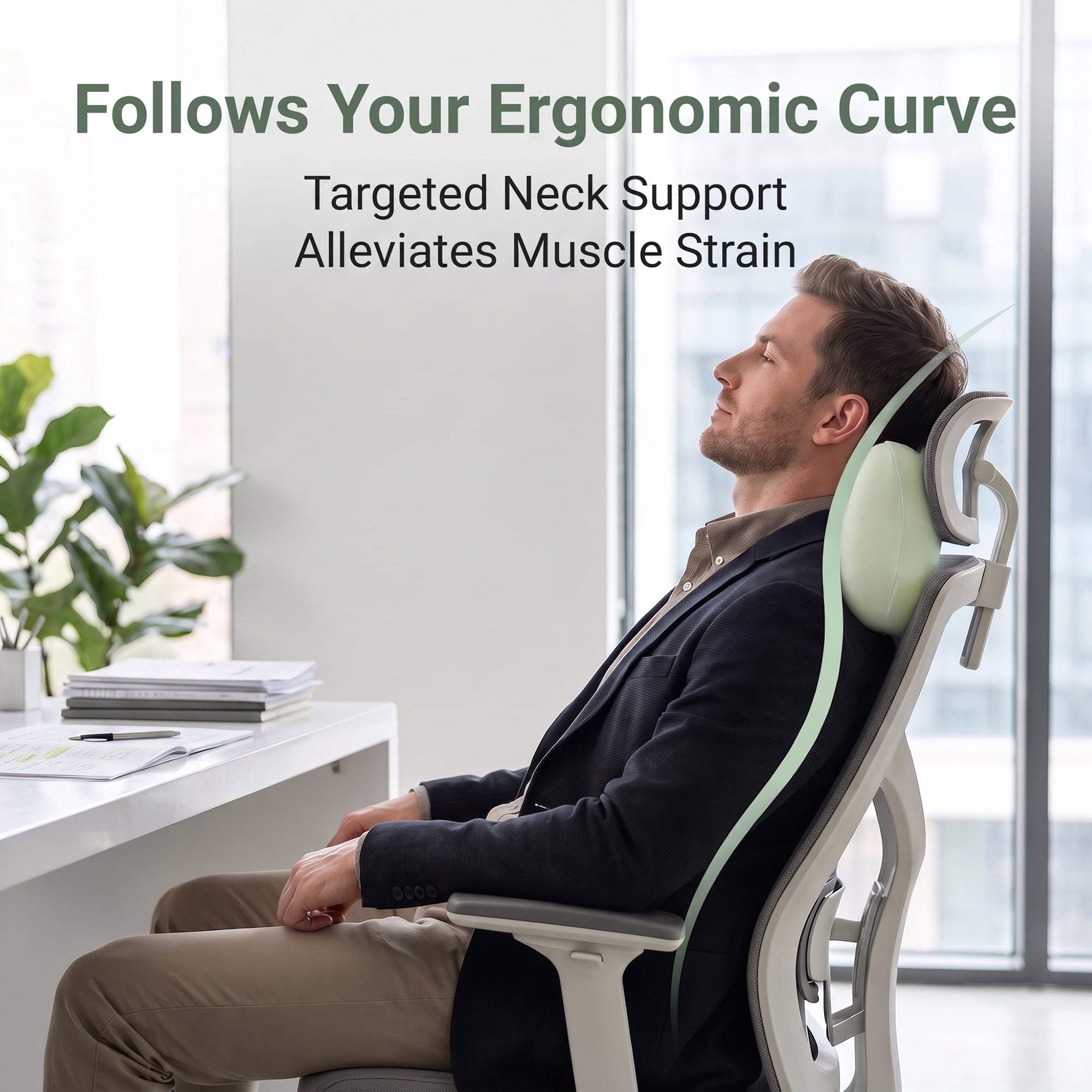 Unique Bargains Neck Pillow Sponge Cervical Support for Sleeping Green A 16.5"x7.9"x4.3"