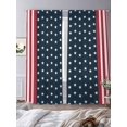 thumbnail image 3 of Independence Day Sheer Curtains 2 Panels Set U.S. Flag Themed White Five-Pointed Star Sheer Window Curtains Light Filtering Rod Pocket Voile Drapes for Bedroom Living Room 52"X96", 3 of 8
