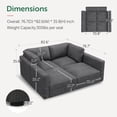 thumbnail image 2 of Marrber 4-Seater Oversized Sectional Sofa Bed with Extra Deep Corduroy Seats and Spacious Storage for Living Room, Home Theater, Dark Grey, 2 of 11