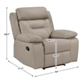 thumbnail image 4 of Lexicon Laconia Leather Reclining Chair in Latte, 4 of 8
