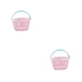 thumbnail image 3 of Guardoinrt Panier de Rangement Portable - Organiser Efficacement Petits Objets Rose Clair Circulaire 2Set, 3 of 6