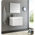 thumbnail image 1 of 30 in.  Mezzo Senza White Wall Hung Modern Bathroom Vanity with Medicine Cabinet, 1 of 1