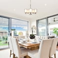 thumbnail image 3 of Design House 567198 Oslo Traditional 5-Light Dimmable Chandelier w/ Double Glass Shades Satin Nickel, 3 of 10