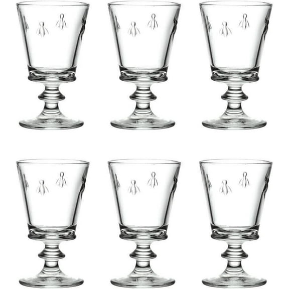 La Rochere Bee Wine Glass Set of 6 Goblet 8-Ounce