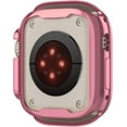 thumbnail image 5 of for Apple Watch Case Ultra 49mm Series 8 Soft Flexible TPU Thin Lightweight Protective Bumper for iWatch [No Screen] - Plating Pink, 5 of 5