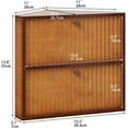 thumbnail image 5 of Corner Bread Box for Kitchen Countertop Bamboo Two Layer Large Capacity Bread Storage Bin Vintage Storage for Homemade Bread (Brown), 5 of 16