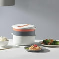 thumbnail image 1 of ANJIAOSHOU Cuiseur Vapeur pour Micro-Ondes, Cuiseur à Riz pour Micro-Ondes et Cuiseur Vapeur pour Grains, pour Cuisine Cuiseur Vapeur pour Légumes pour Micro-Ondes, avec Poignée et Assiette, 1 of 8