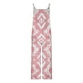 thumbnail image 5 of CaComMARK PI Women's Jumpsuit 2025 Summer Fashion Casual Rompers Sleeveless Printed Spaghetti Wide Leg Jumpsuit with Pocket Pink 12(XXL), 5 of 5