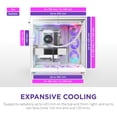 thumbnail image 3 of NZXT CMH92FWP1 H9 Flow RGB+ ATX Mid-Tower PC Case Dual Chamber White With 7 RGB Fans, 3 of 8