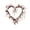 Pink, variant on Valentines's Day Heart Shaped Wreath Artificial Rattan Garland with Heart Berries for Wedding Party Anniversary Door Wall Decor