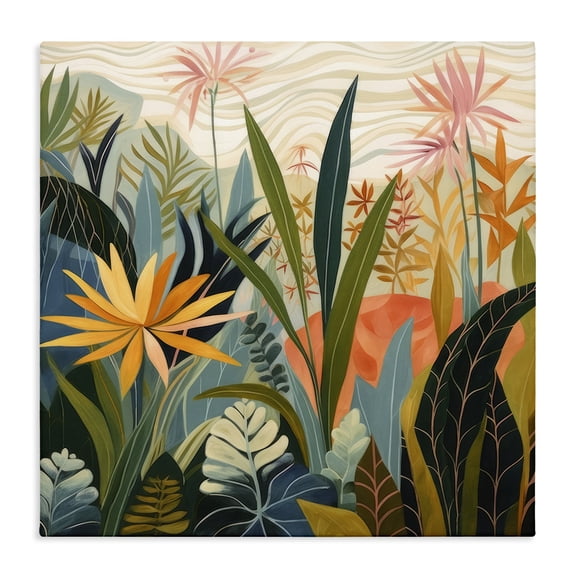 Stupell Industries Eclectic Tropical Botanical Embrace Canvas Art, 17 x 17, by Lazar Studio