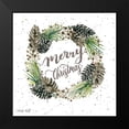 thumbnail image 2 of Jacobs, Cindy 15x15 Black Modern Framed Museum Art Print Titled - Merry Christmas Wreath, 2 of 5
