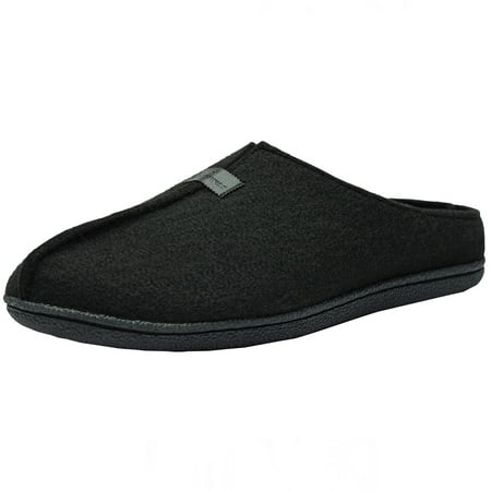 Image of Alpine Swiss Mens Felt Faux Wool Clog Slippers Comfortable Cushion House Shoes