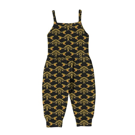 

Toddler Kids Baby Romper Girls Witchs Bones Prints Sleeveless Jumpsuit Pants Clothes Outfits For 5-6 Years