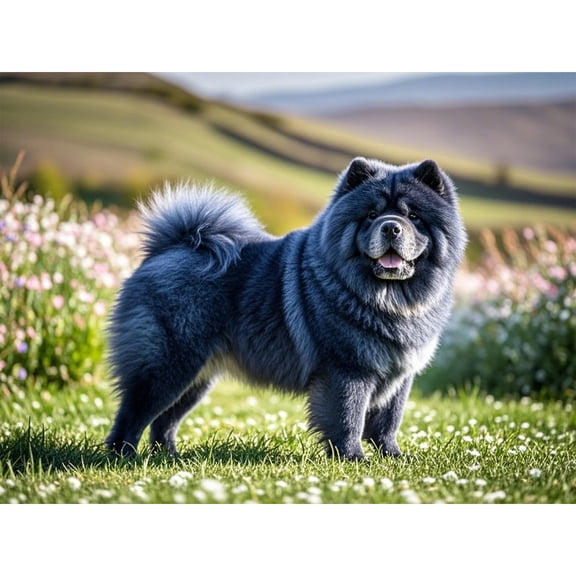 5D Diamond Painting Chow Chow Dog Diamond Art DIY Kits Full Round Drill Rhinestones by Number Embroidery Arts and Crafts for Living Room Home Wall Decor 12x16 inch / 30x40cm