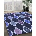 thumbnail image 3 of Ahgly Company Machine Washable Indoor Rectangle Transitional Blue Area Rugs, 3' x 5', 3 of 7