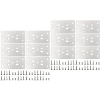 Set of 2 Door Hinge Filler Plate Hinges Backplate Repair Silver