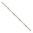 thumbnail image 2 of Real 14kt White Gold Citrine Chain Bracelet; 7 inch; Lobster (Fancy) Clasp; for Adults and Teens; for Women and Men, 2 of 3