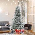 thumbnail image 3 of Costway 7 FT Snow Flocked Artificial Christmas Tree with 1119 PVC & PE Tips 620 LED Lights, 3 of 10