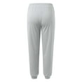 thumbnail image 6 of Fiaer Womens Sweatpants Baggy High Waisted Casual Trendy Oversized Solid Pants Side Trousers with Side Zipper Pocket Light Gray XXXXL, 6 of 6