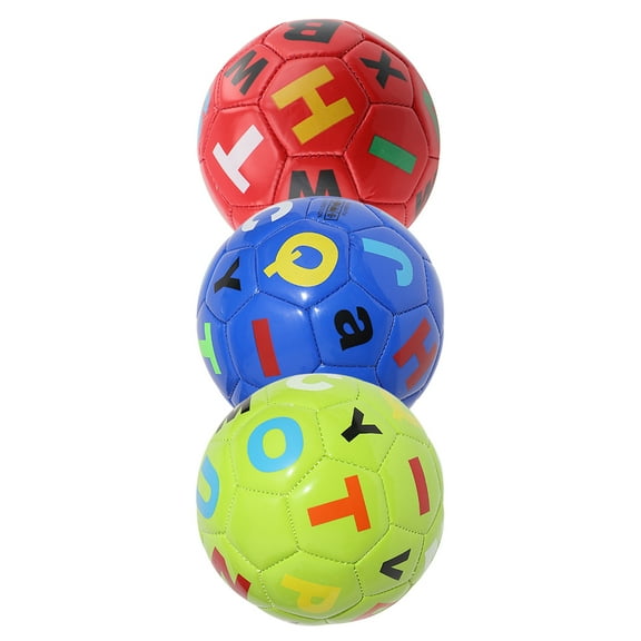 IBASETOY Toddler Balls Inflatable Soccer Toy Assorted Color PVC for Children Improve Finger Agility 3Pcs