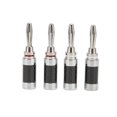 thumbnail image 3 of Conector Tipo Banana, Conector Tipo Banana Para Reducir Los Cortocircuitos Carcasa De Fibra De Carbono Negra Cromada De Latón Para Altavoz, 3 of 8