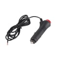 thumbnail image 2 of Car  Socket Power Plug Adapter with Switch 12V 24V Black Red LED 1.5m Wire, 2 of 7