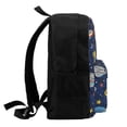 thumbnail image 2 of Lsque Planets and Stars Pattern Adult Backpack – Durable & Lightweight PU Canvas Storage Bag , 15” Laptop Compartment, and Multiple Pockets, 2 of 4
