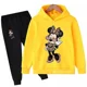 thumbnail image 3 of Sudadera con capucha de Minnie Mouse para niños y niñas, conjuntos de ropa para primavera y otoño, sudadera de manga larga y pantalones, atuendo informal, 3 of 5