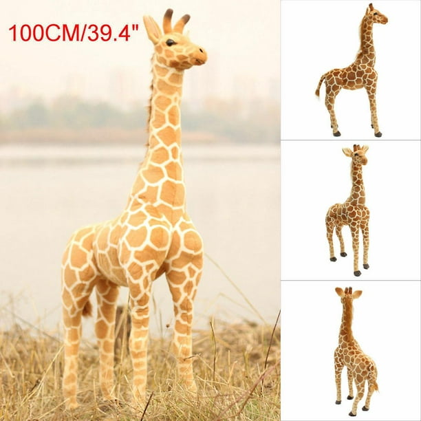 100 cm peluche girafe poupée géante grands animaux en peluche doux enfants  jouet cadeau de Noël nouveau 