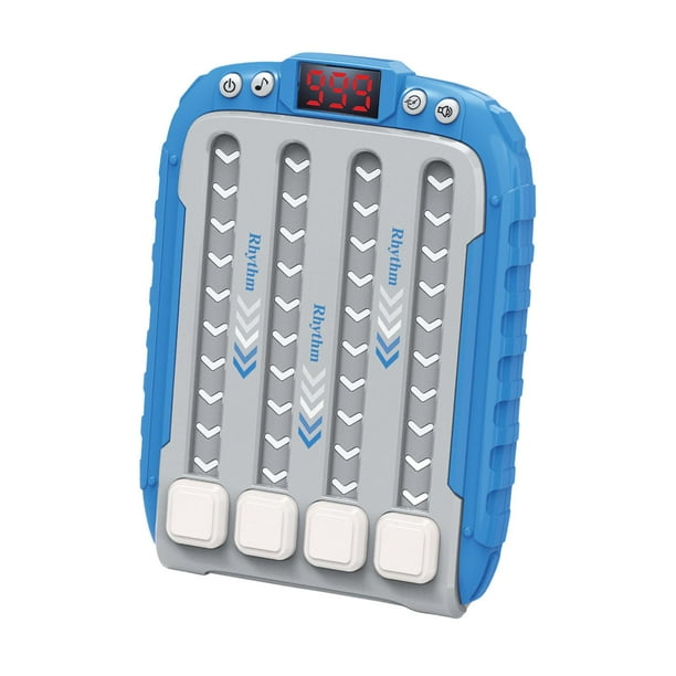Juego educativo de ritmo para niños que mejora la concentración, juego de ritmo portátil para niños, juego de dedos azul