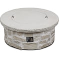 thumbnail image 6 of Real Flame Scottsdale 40" Round Stone Propane Fire Pit Table in Beige, 6 of 9