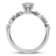thumbnail image 2 of Empire Jewelry 2.3 Ct Marquise Cut Moissanite Ring - 14K White Gold Plated Ring for Women - Winding Design with Baguette & Round Cut Diamonds - Engagement Ring for Her - Wedding Jewelry, 2 of 3