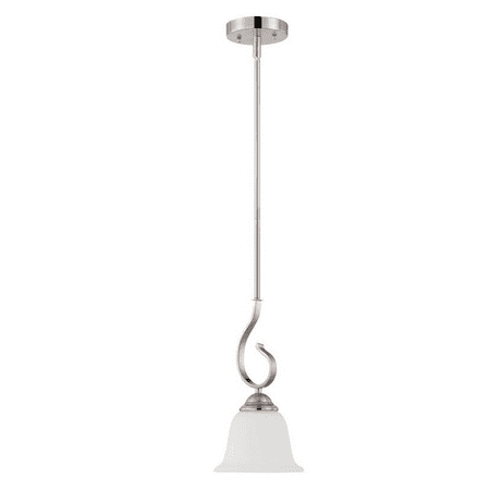 

Sunset 1 Light Alistair Mini Pendant Bright Satin Nickel F16060-80