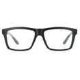 thumbnail image 2 of IG Unisex Retro Squared Celebrity Striped Temple Clear Lens Fashion Glasses in Black, 2 of 2