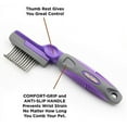 Rounded Blade Dematting Comb By Hertzko Long Blades with Safety Edges