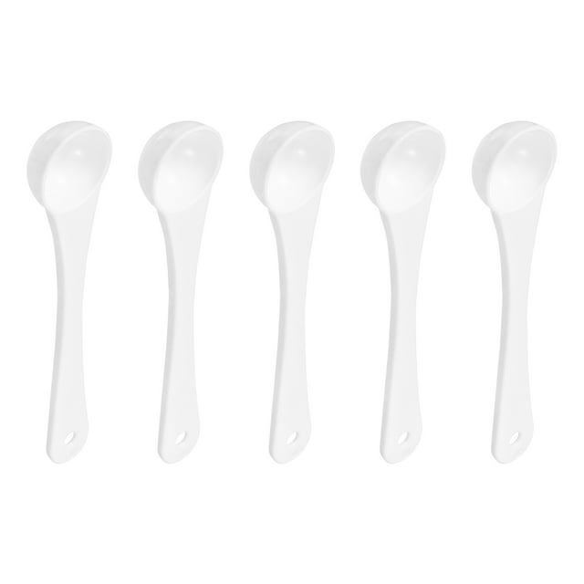 Unique Bargains 50Pack 0.5g Teaspoon Micro Scoops Mini Measuring Spoons, White