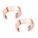 thumbnail image 1 of Vogacara 2 piezas de anillos abiertos profesionales de tamaño pequeño para mujeres y hombres, equipo de protección corporal de Color sólido, anillo cuidado de los oídos Oro rosa Vogacara CE007788-03, 1 of 6