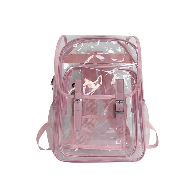 Clear Backpack for School and Stadium Security with Large Laptop Compartment Durable Plastic Bookbag for Sporting Events and Daily Use Sopatenor