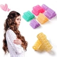 thumbnail image 4 of 30 rulos de plástico para el cabello, 5 tamaños de rulos para el cabello con autoagarre, peinado rizado, portátil, herramientas de peinado para el hogar, para mujeres, cabello corto, 4 of 5