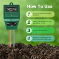 thumbnail image 4 of Accurate Probe for Indoor Outdoor Use, Soil Moisture Meter Comprehensive Testing Ranges Designed for Soil Measurements Plant Care Tool, 3-in-1 Soil Tester User-Friendly, 4 of 7