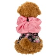 thumbnail image 2 of CUECUEPET Kimono Style Indoor / Outdoor Button Up Dress for Female / Girl Dogs (Black with Pink Floral Patterns) [Multiple Sizes Available], 2 of 5