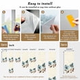 thumbnail image 6 of Teal Blue Tulip Window Privacy Film, Vintage Brown Flowers Elegant Plant Static Cling UV Sun Blocking Heat Control Window Tint Day and Night, Non-Adhesive One Way Windows Privacy Cover 17.7''x78.7'', 6 of 7