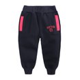 thumbnail image 2 of RUTAYY Toddler Boys Kids Active Jogger Plush Lined Sweatpants Casual Athletic Pocket Pull On Pants Fall Winter Trouser Classic Infants Pants, 2 of 4